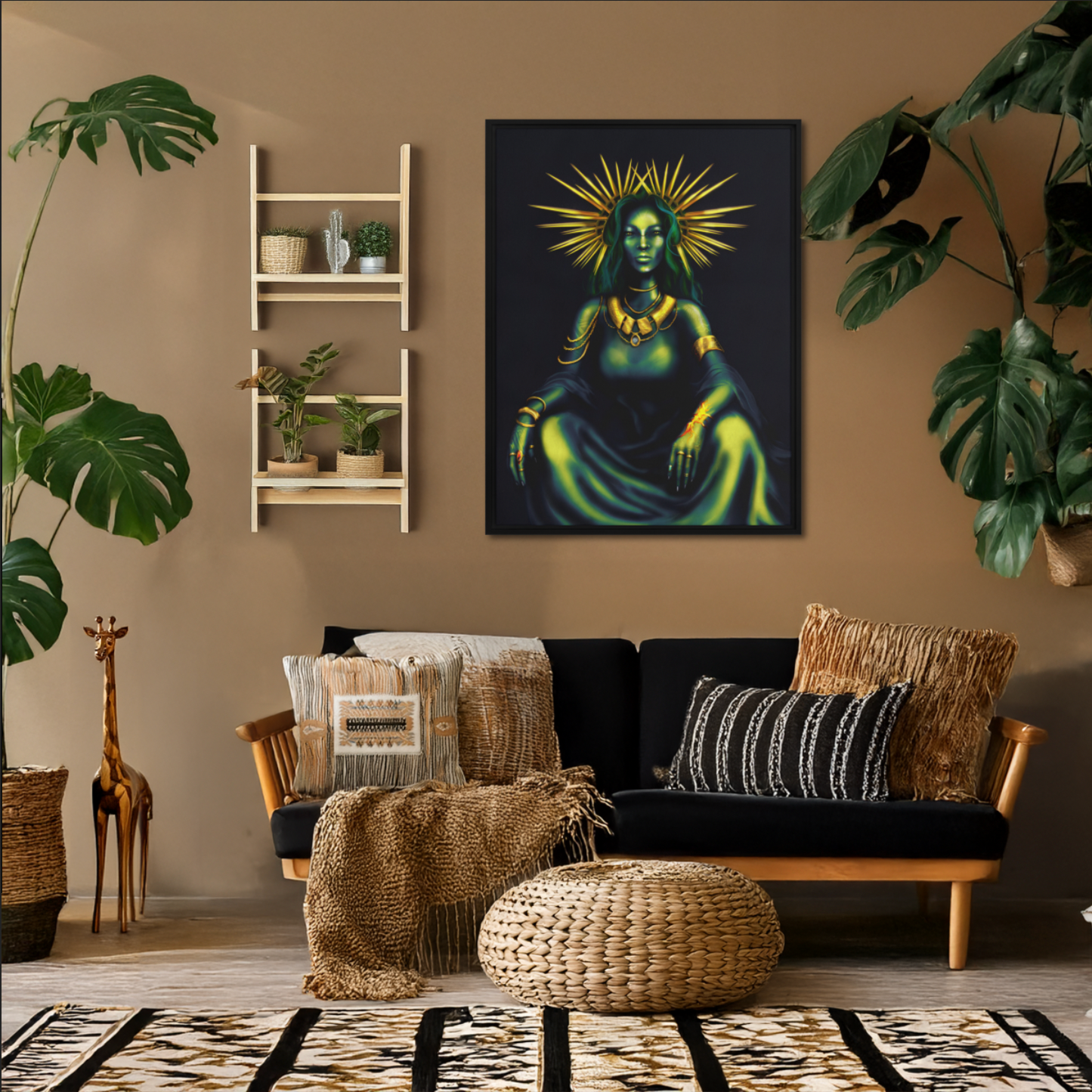 Gaia framed canvas - Three in the Trees