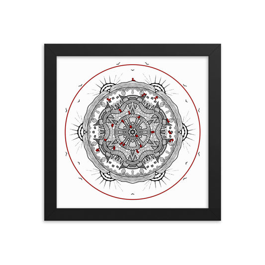 matte paper framed poster, The Machine print by Three in the Trees