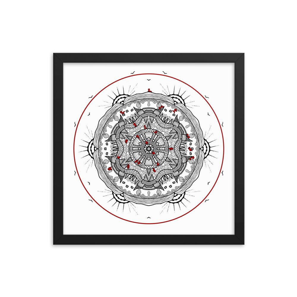 matte paper framed poster, The Machine print by Three in the Trees, 14x14