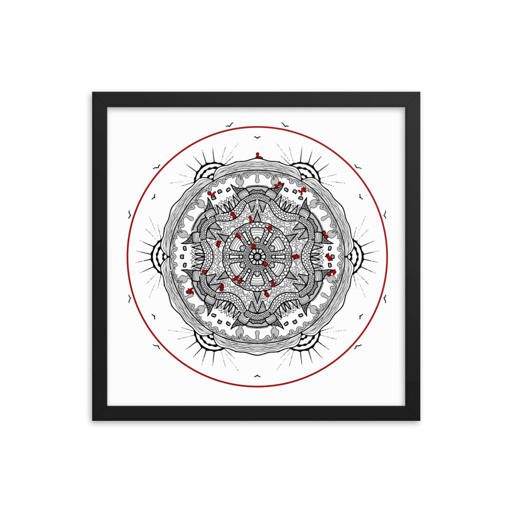 matte paper framed poster, The Machine print by Three in the Trees, 16x16