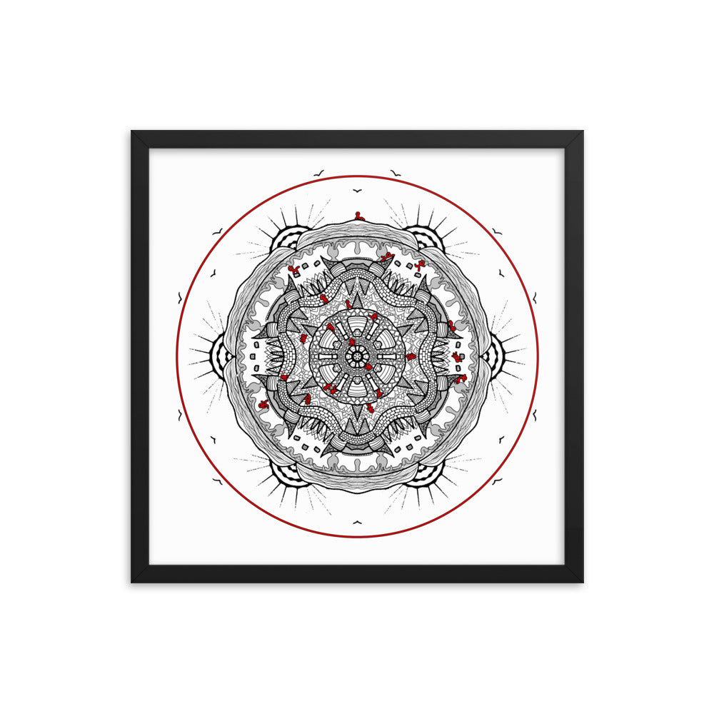 matte paper framed poster, The Machine print by Three in the Trees, 18x18