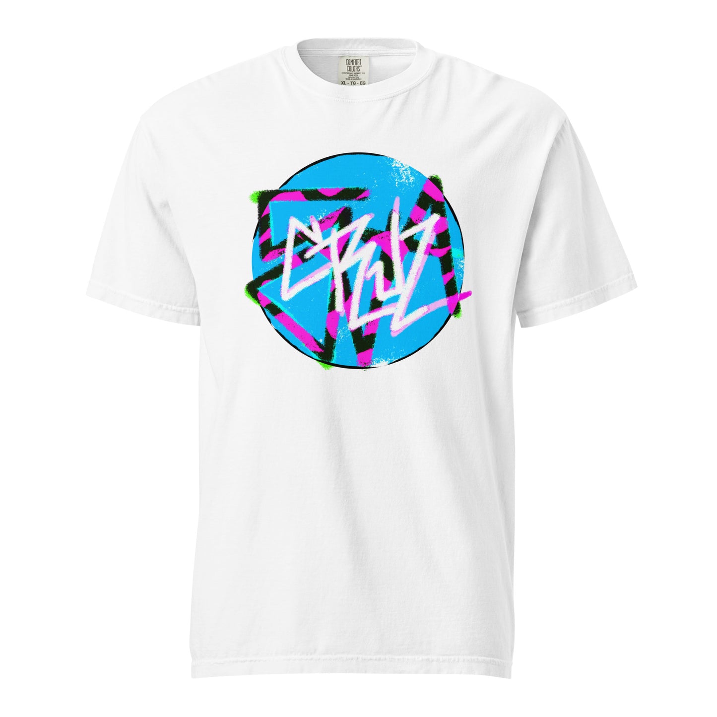 Santa Cruz Chalk unisex garment dyed heavyweight t-shirt, white