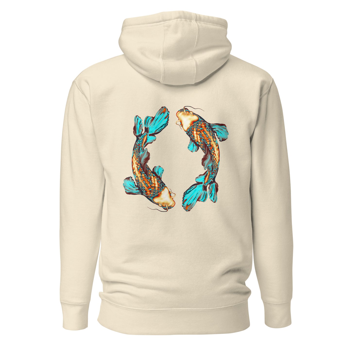Unisex premium hoodie, River by Three in the Trees, bone