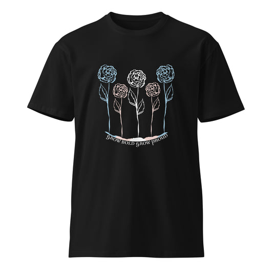 Ally Bloom premium t-shirt, black, three in the trees