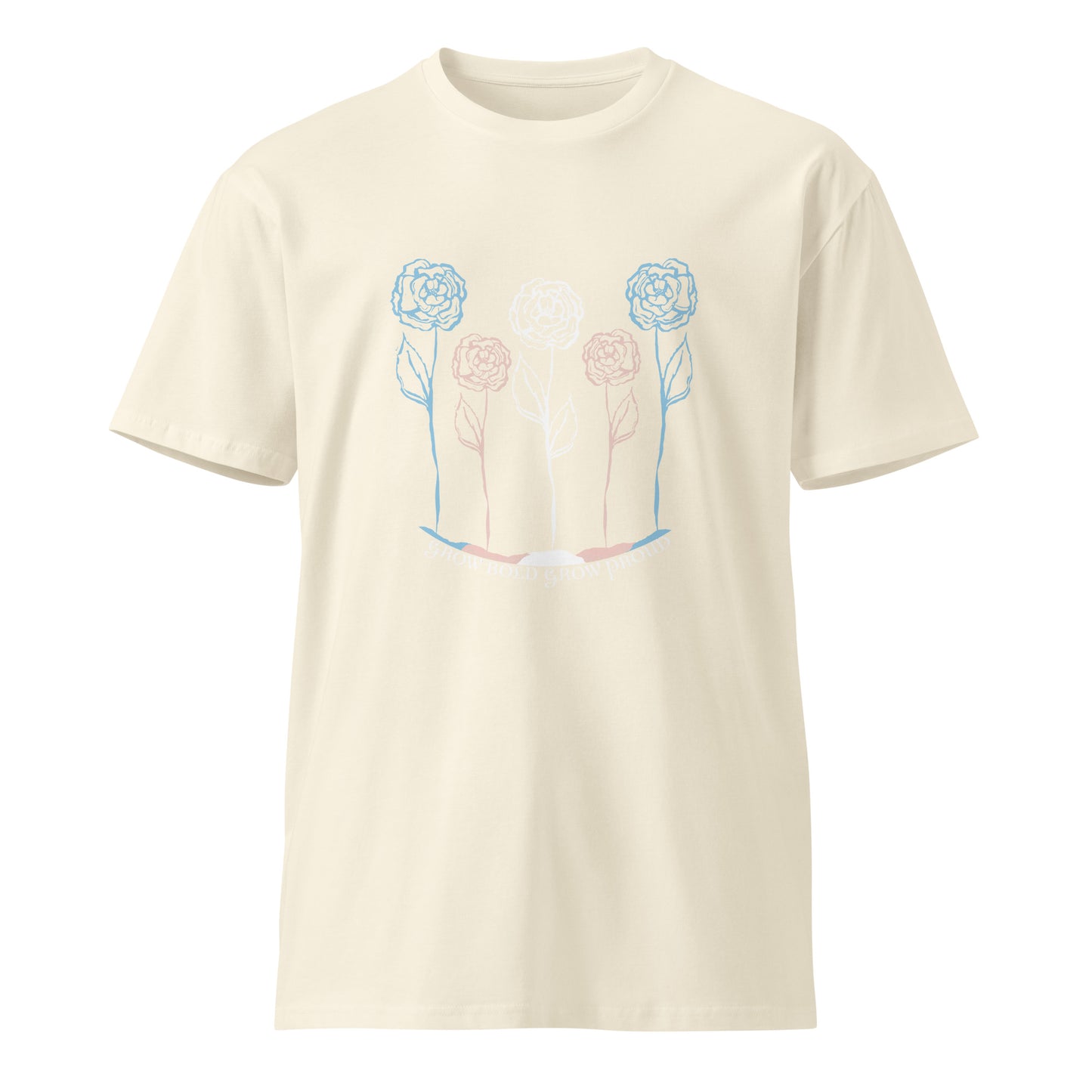 Ally Bloom premium t-shirt, natural, three in the trees