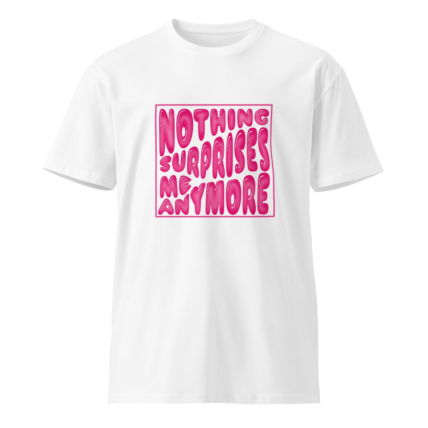 desensitized premium t-shirt, three in the trees, white