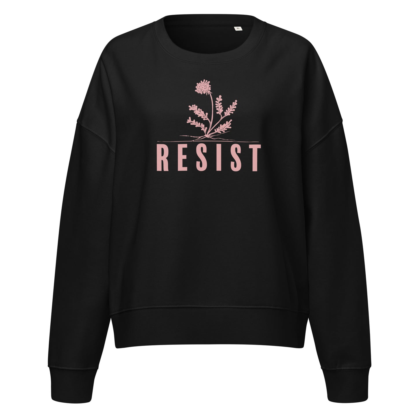 break through crew neck sweatshirt, black , three in the trees