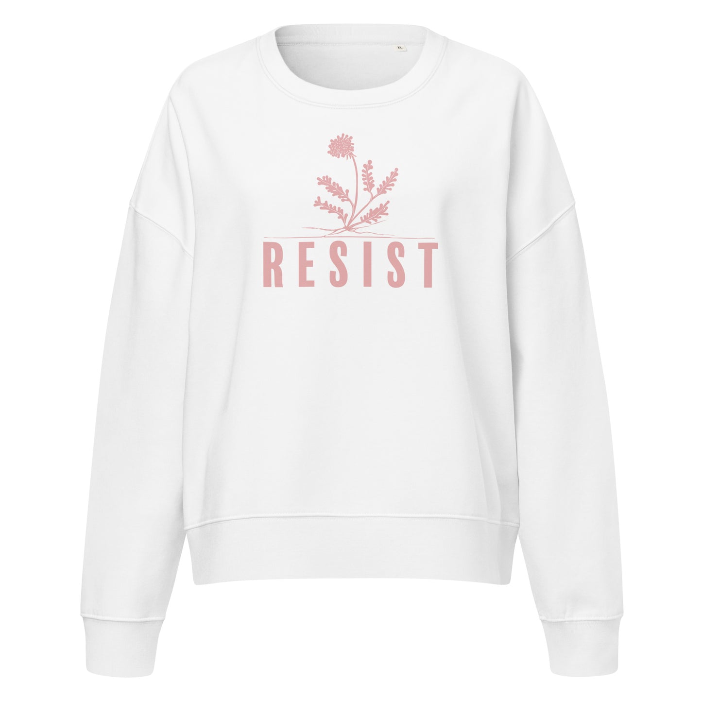 break through crew neck sweatshirt, white , three in the trees