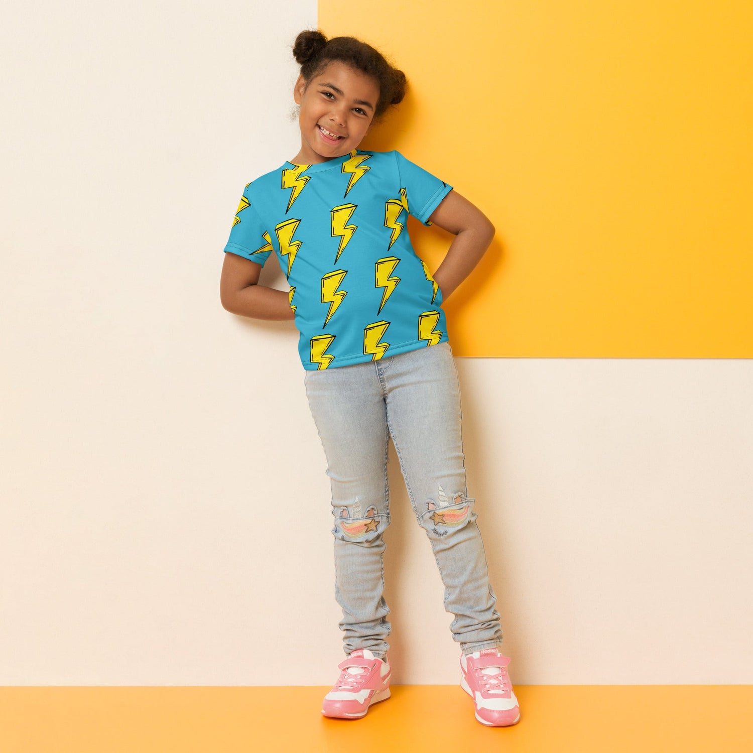 Bolt all over print unisex kids t-shirt