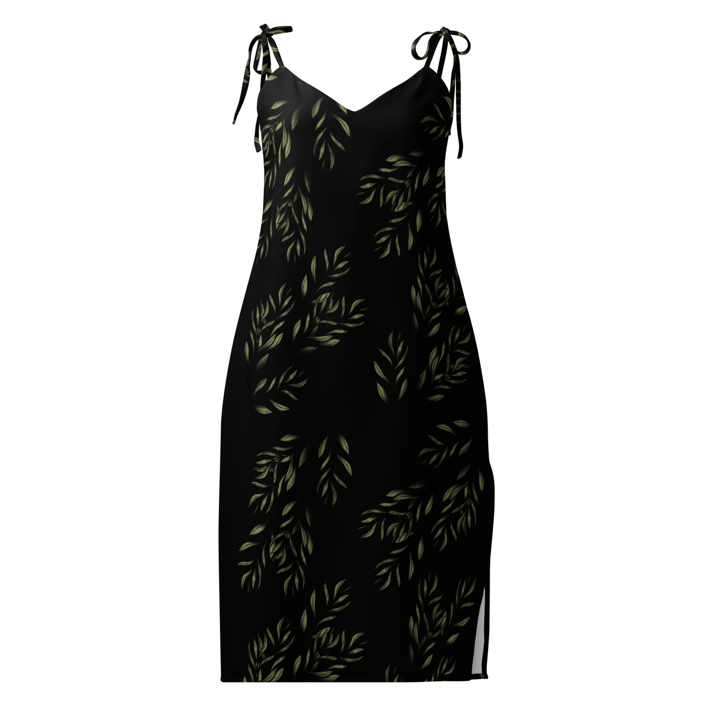 Trails tie strap midi dress, three in the trees