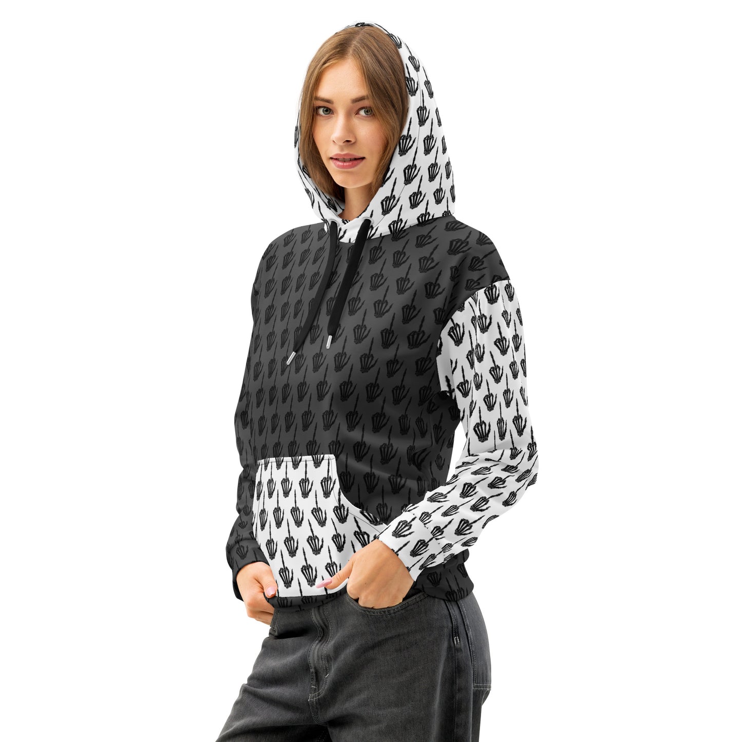 The bird cotton unisex hoodie, three in the trees