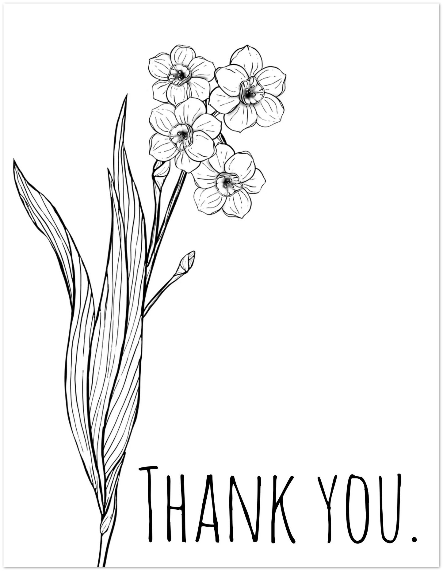 Floral Thank You Cards | pack of 10 - Three in the Trees