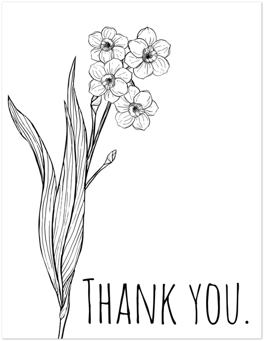Floral Thank You Cards | pack of 10 - Three in the Trees