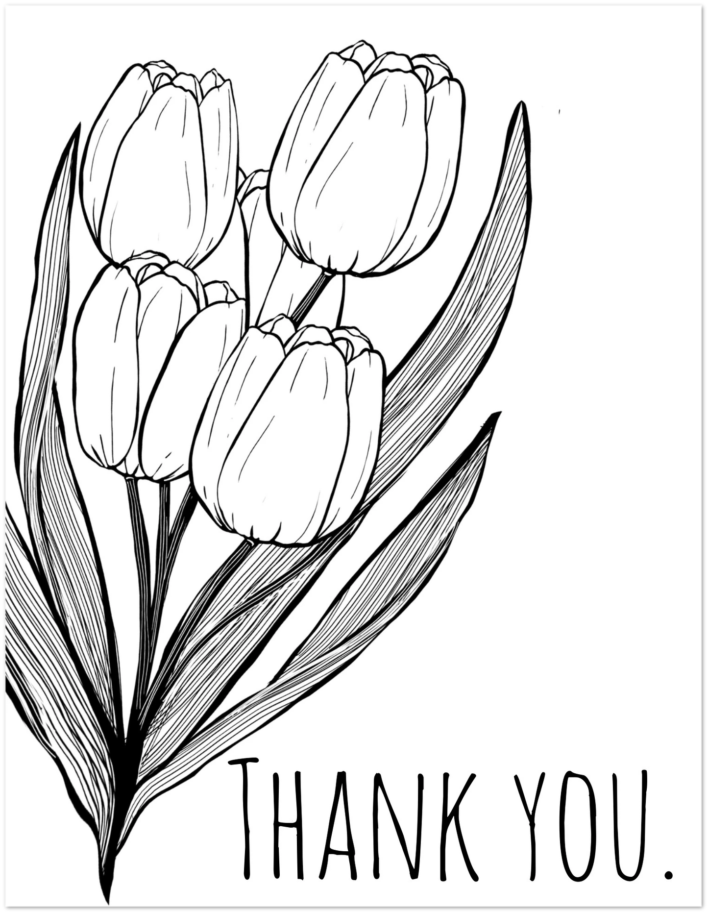 Floral Thank You Cards | pack of 10 - Three in the Trees