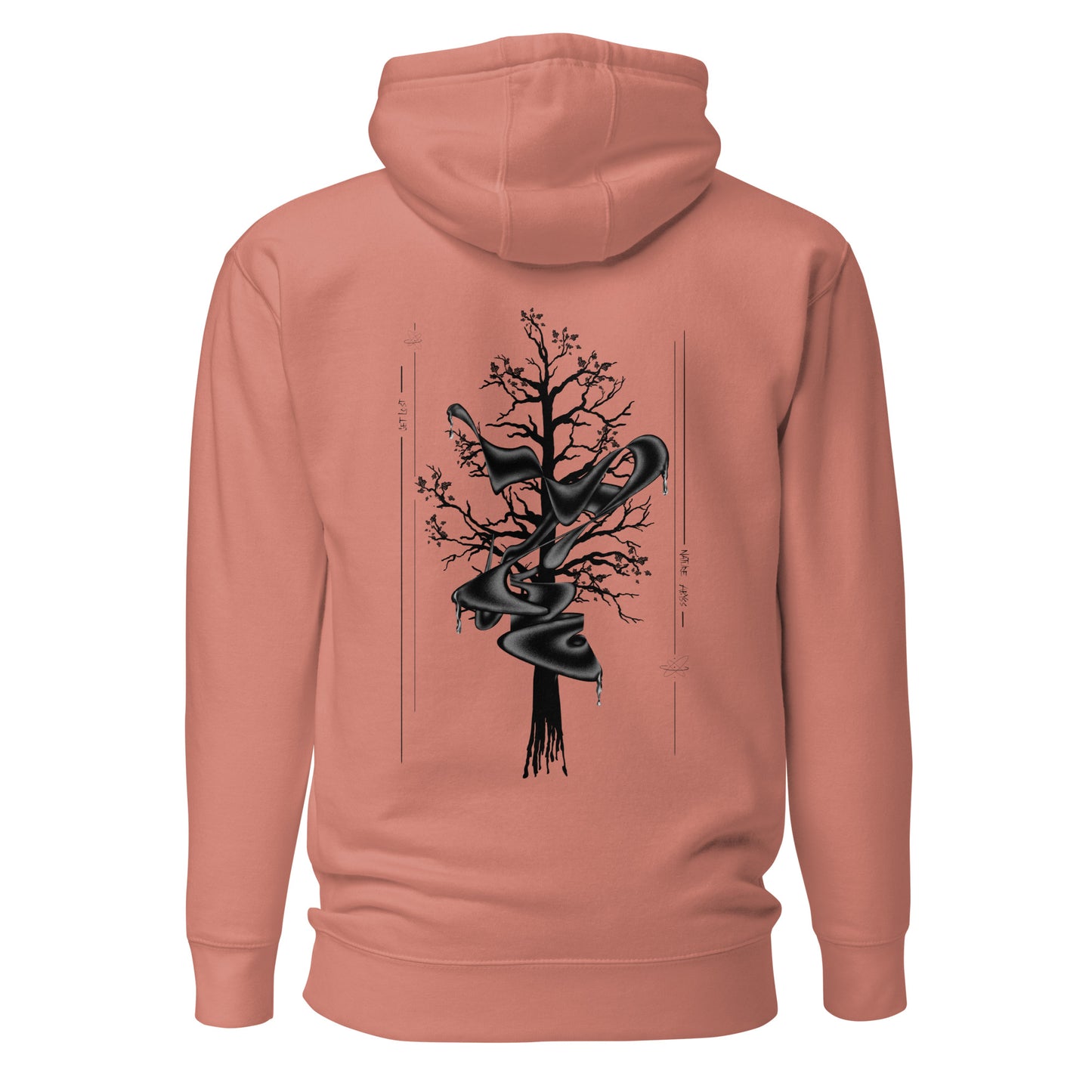 Unisex premium hoodie, abyss, dusty rose Three in the Trees