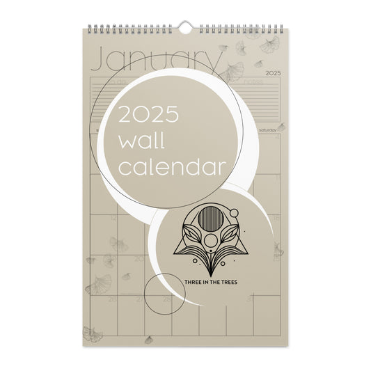 Three in the trees 2025 wall calendar, cover