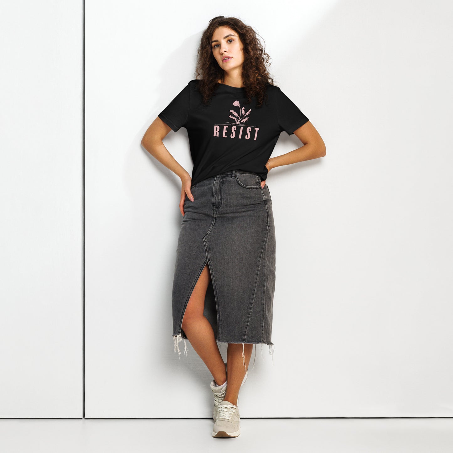break through organic t-shirt, black, Three in the Trees